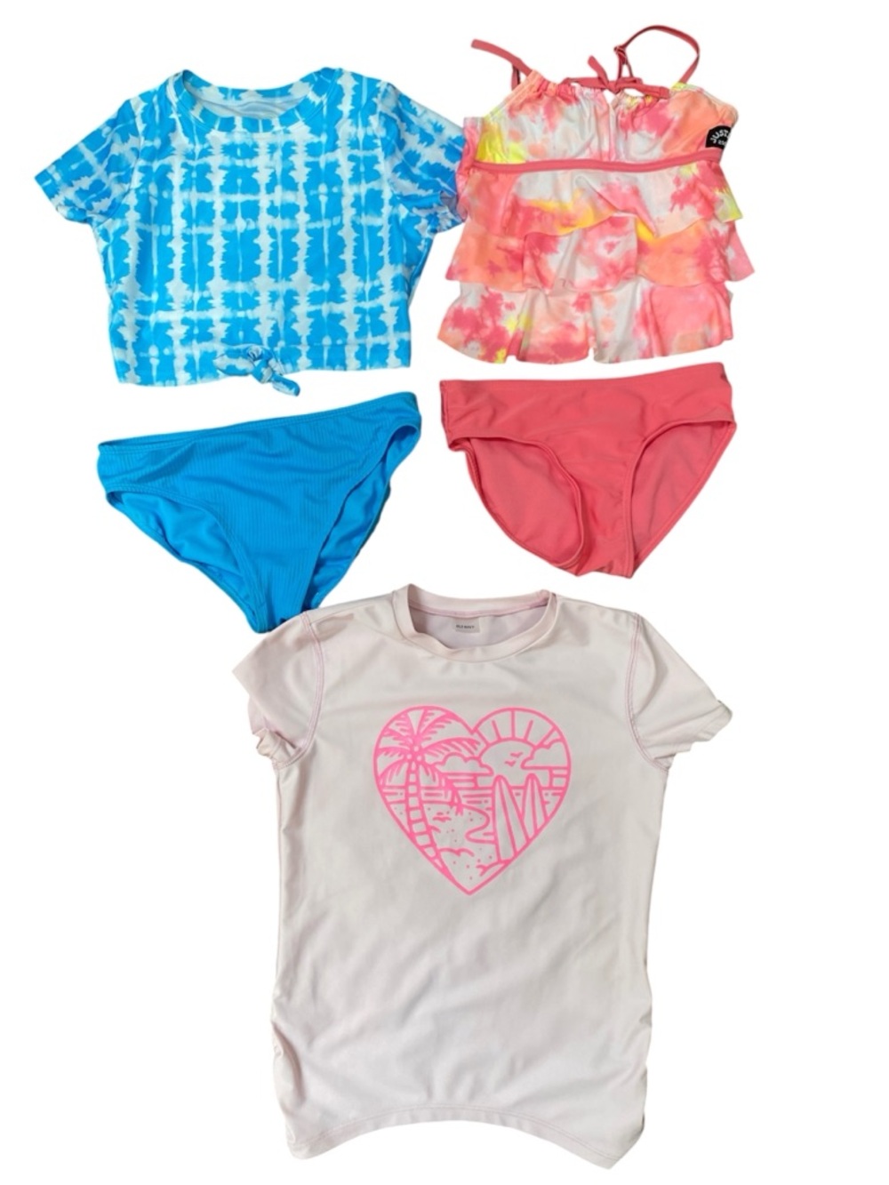 Girls swimsuits and rashguard